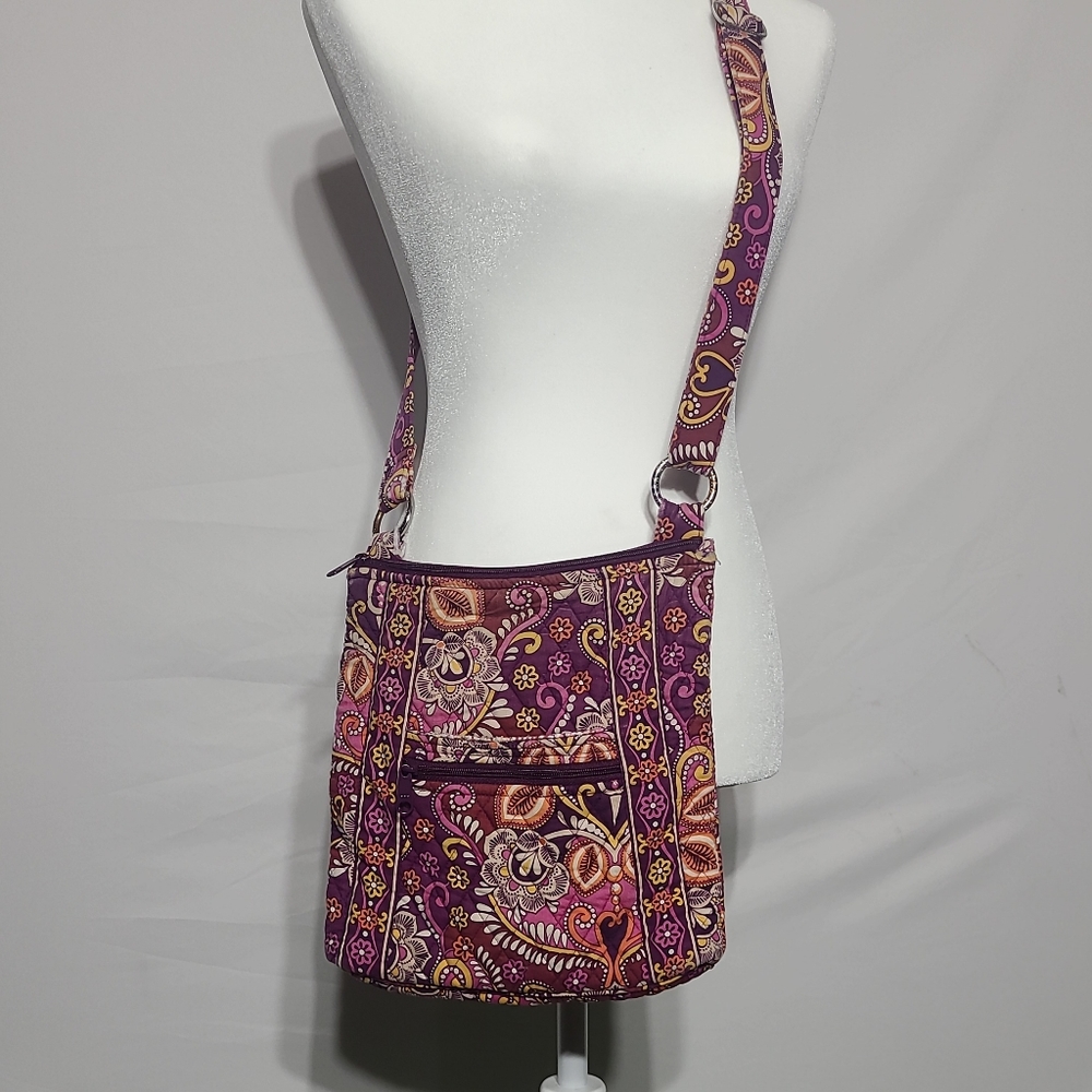 Vera Bradley Triple Zip Hipster Crossbody Bag  Safari Sunset